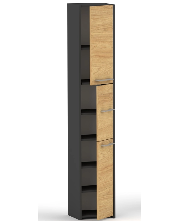 Słupek LUNA 30 cm 3D czarny / antracyt